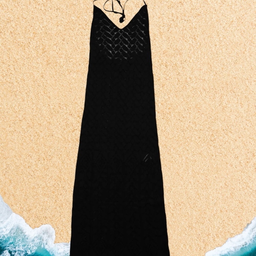 Billabong Black Halter Sundress swim cover up